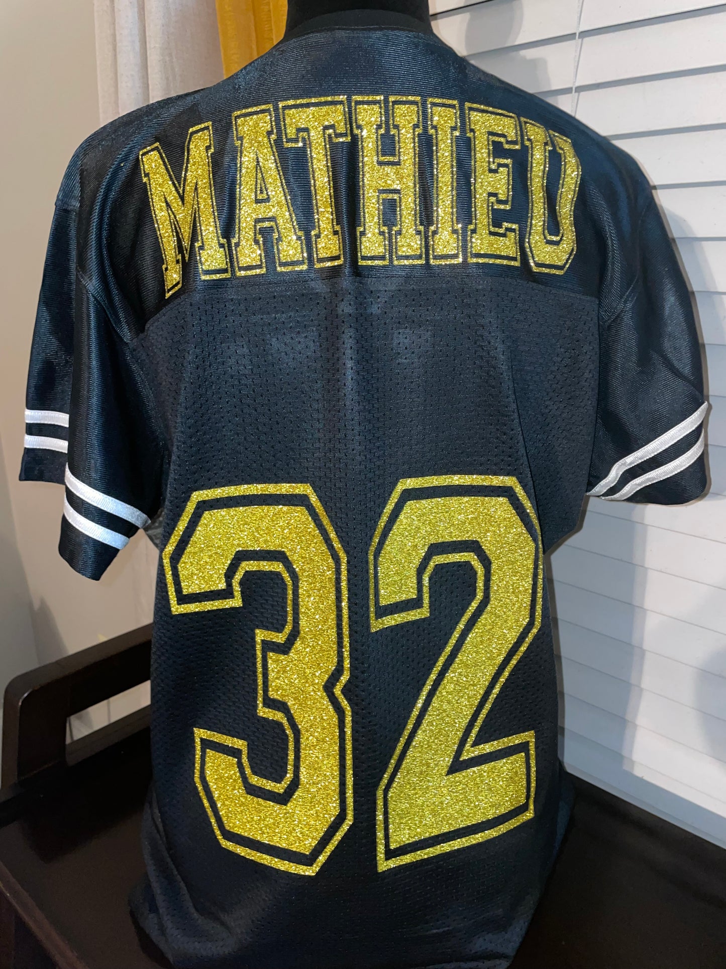 Custom Made Black Football Jersey
