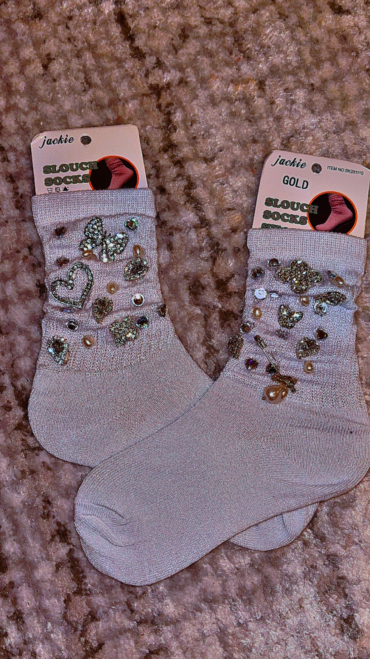 B’Dazzle Slouch Charm Socks (Kids)