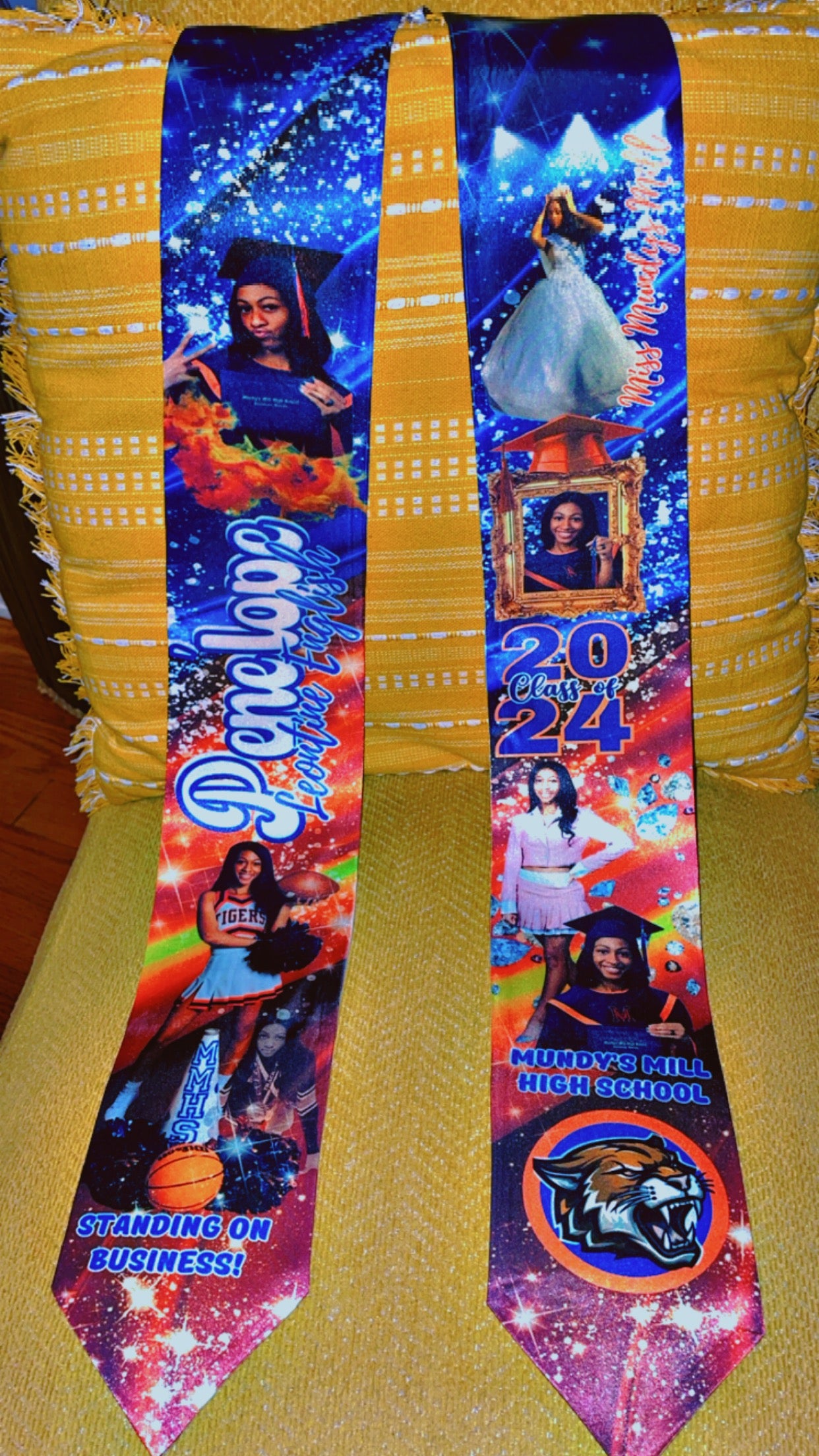 72” inch Customize Memorable College Sash.