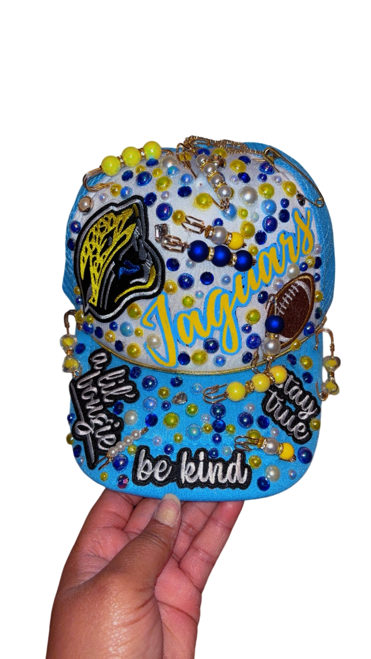 Jaguars Custom B’Dazzle Junk SnapBack Cap