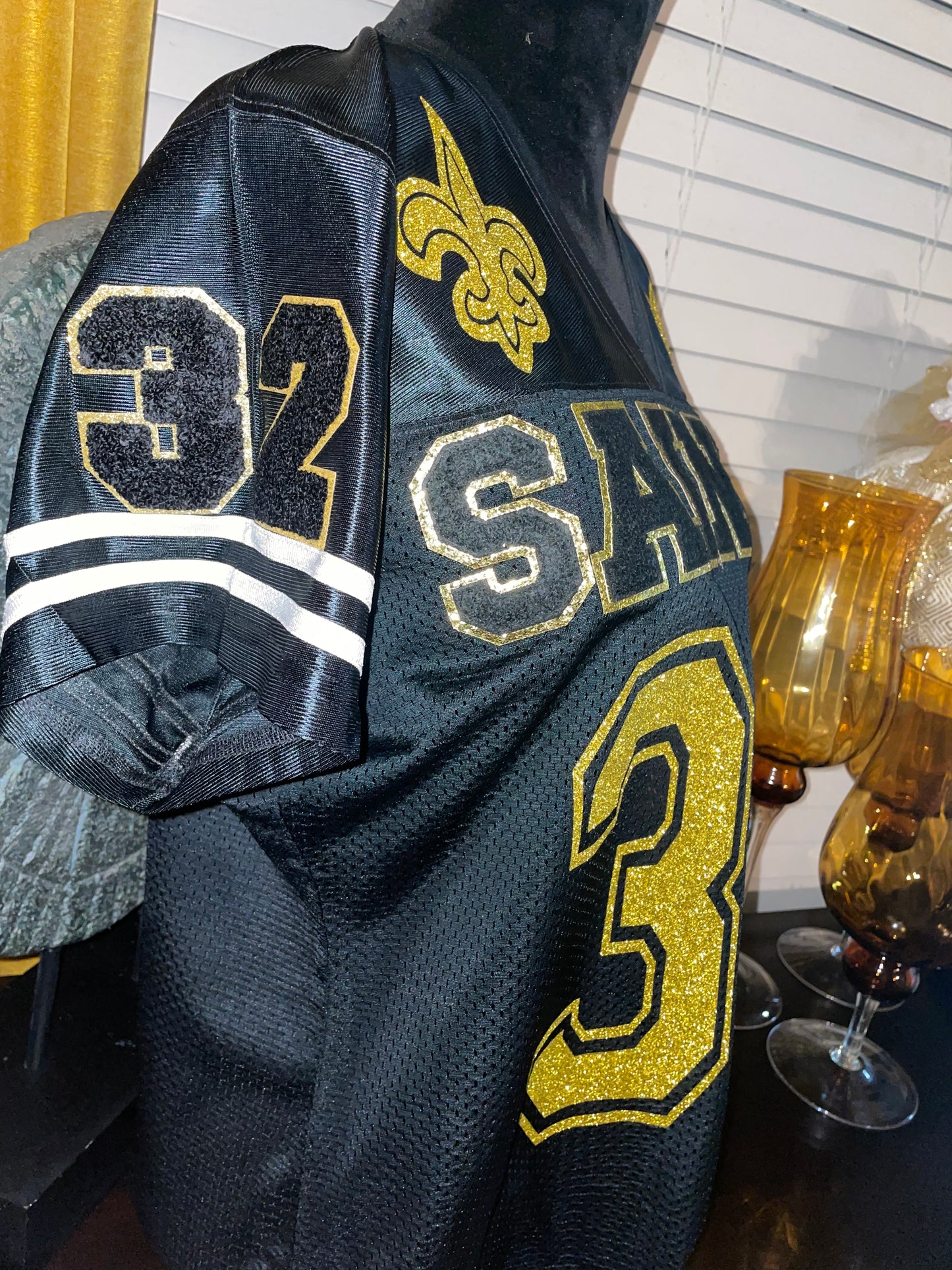Custom Made Black Football Jersey