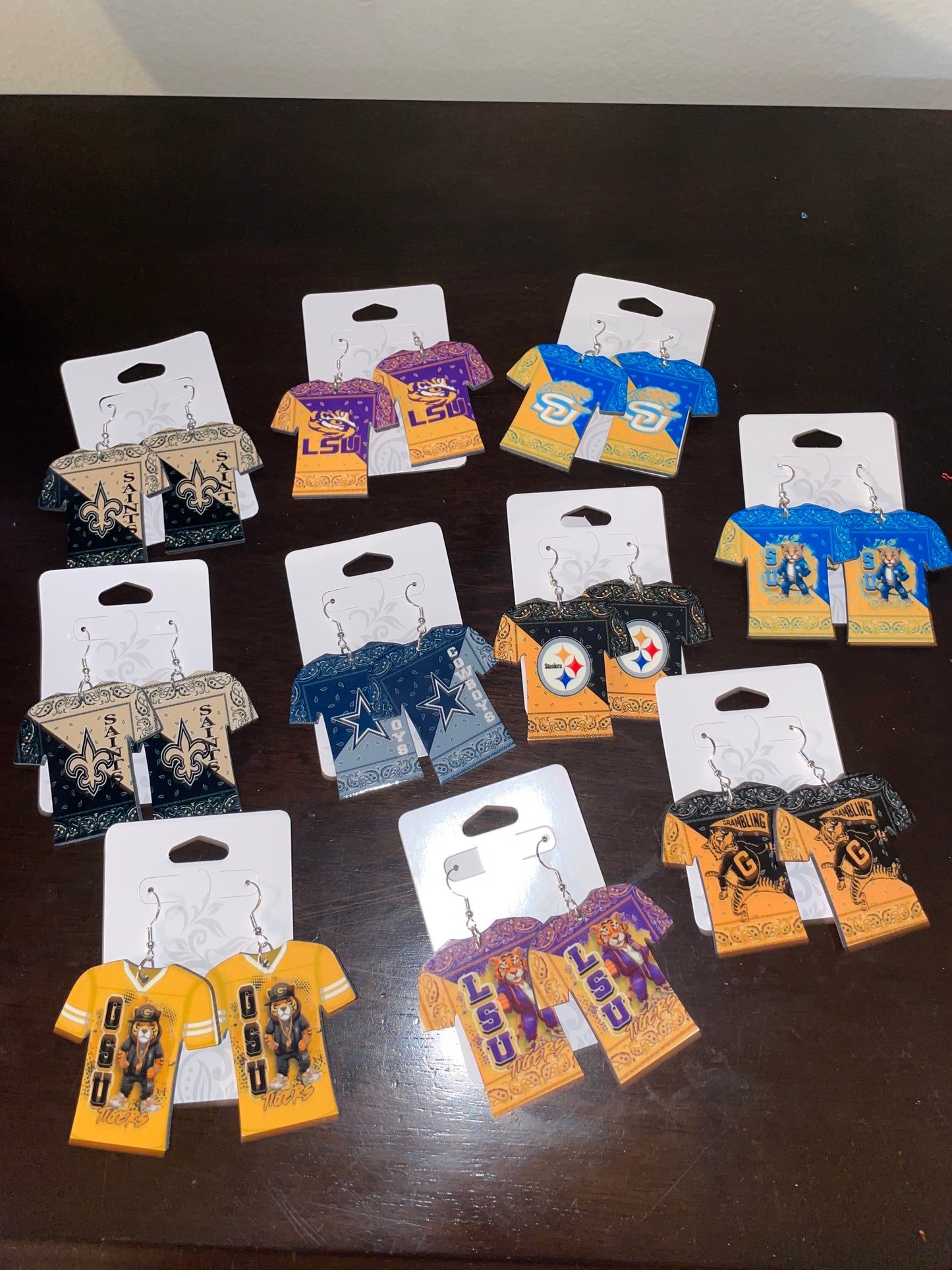 Blue/Yellow Sublimation Earrings