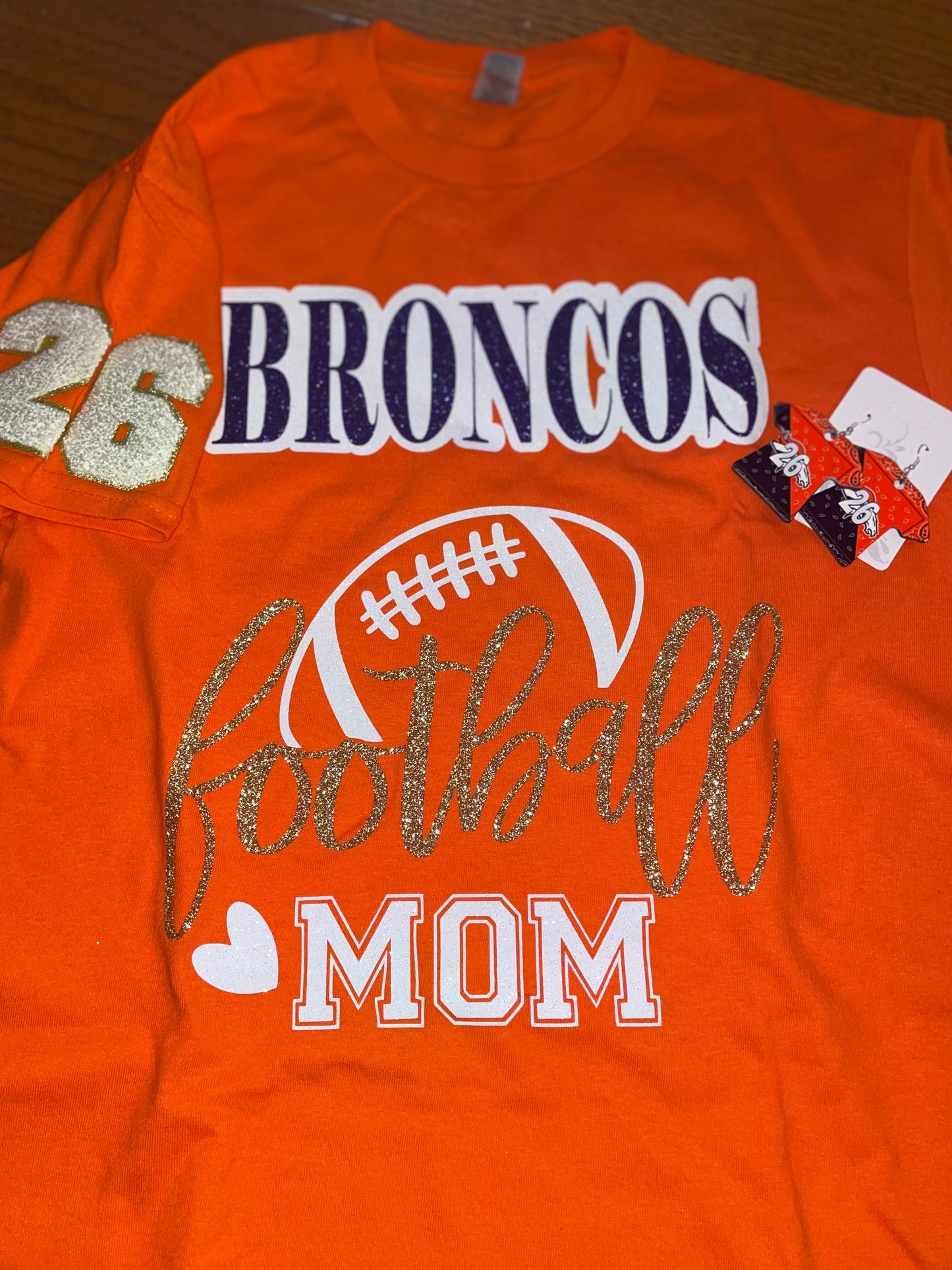 Team Spirit Shirts with matching earrings (Sold Separate)