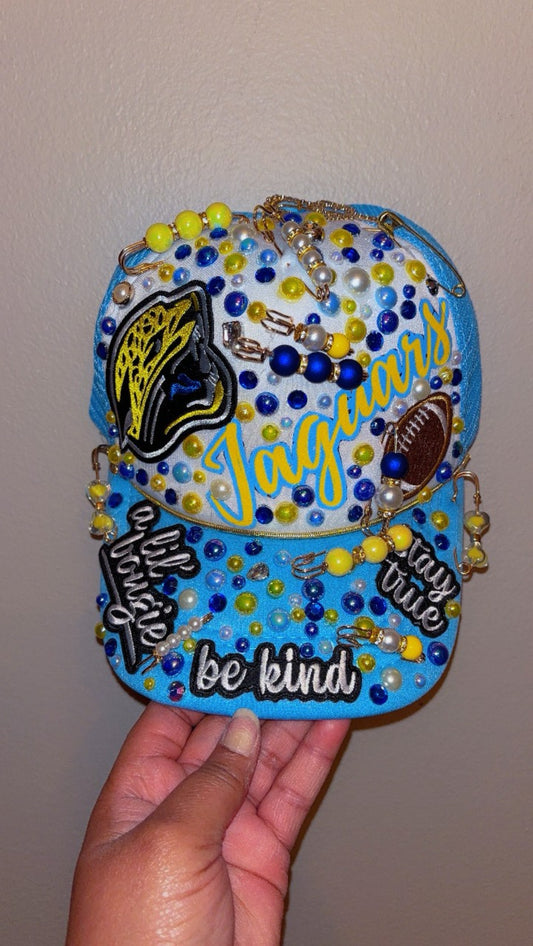 Jaguars Custom B’Dazzle Junk SnapBack Cap