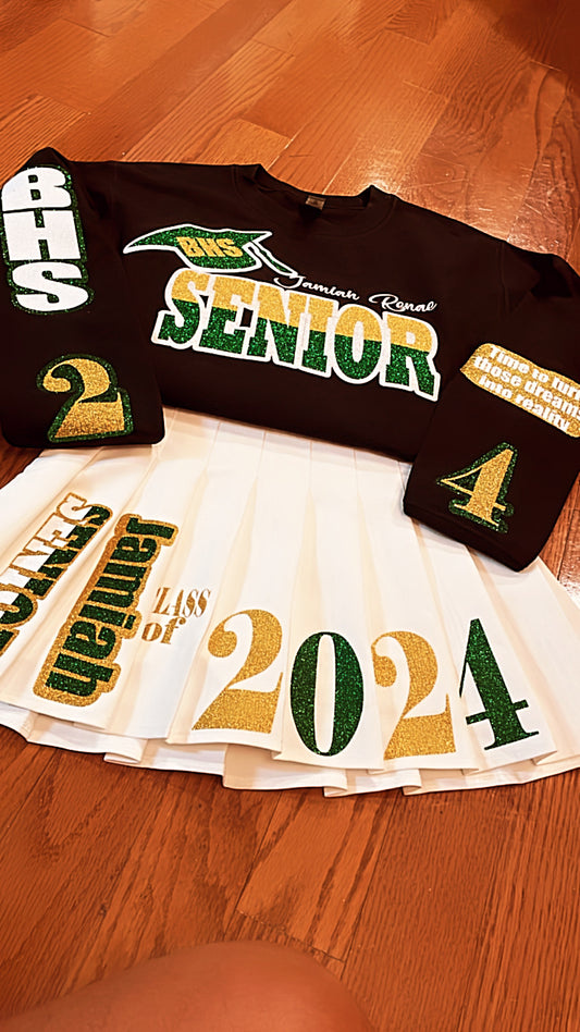 Personalized Senior 2024 Skirt  Combo